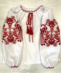 Вишиванка для дівчинки "Павичі"
