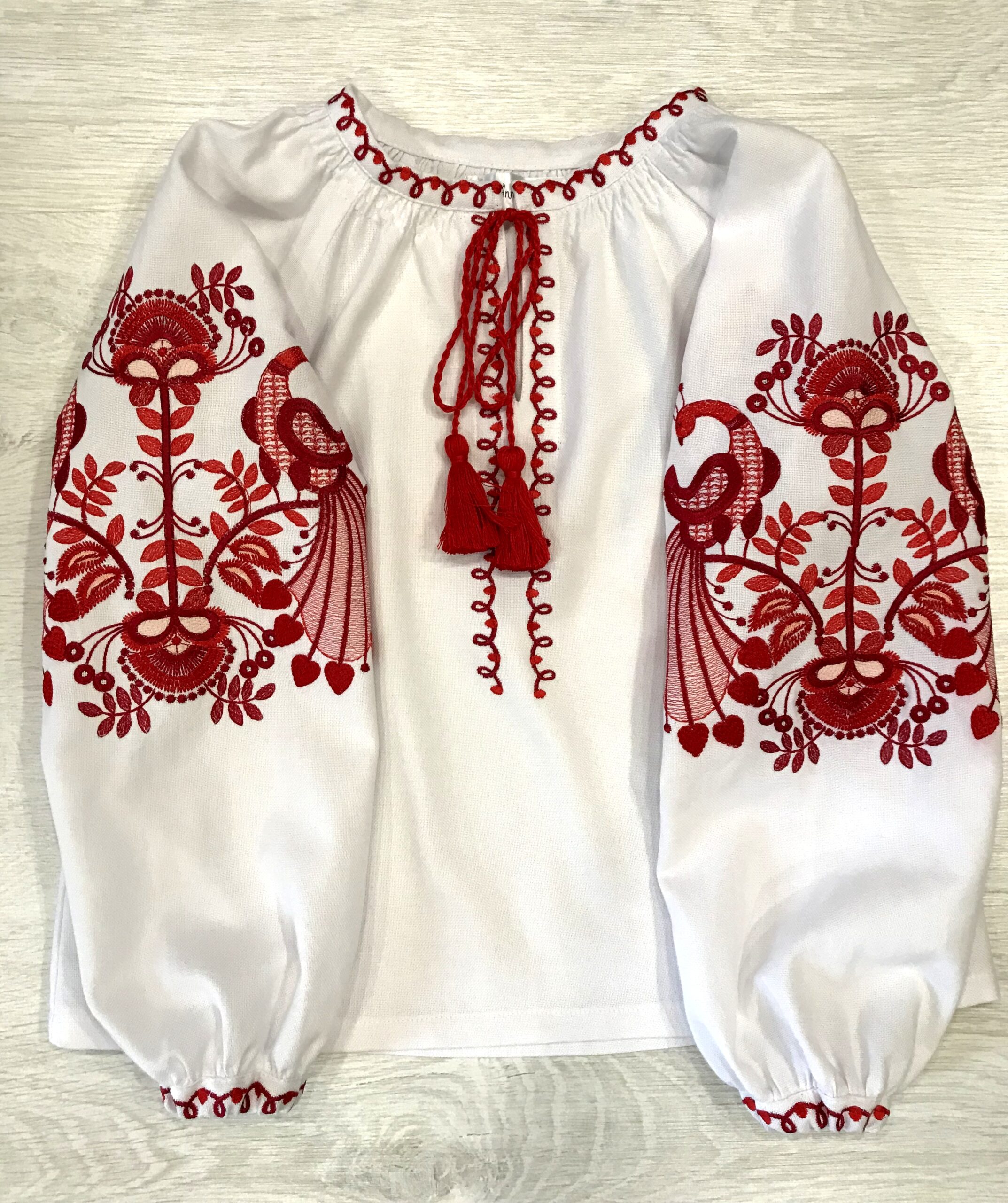 Вишиванка для дівчинки "Павичі"