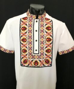 Чоловіча вишиванка "Хміль" з коротким рукавом