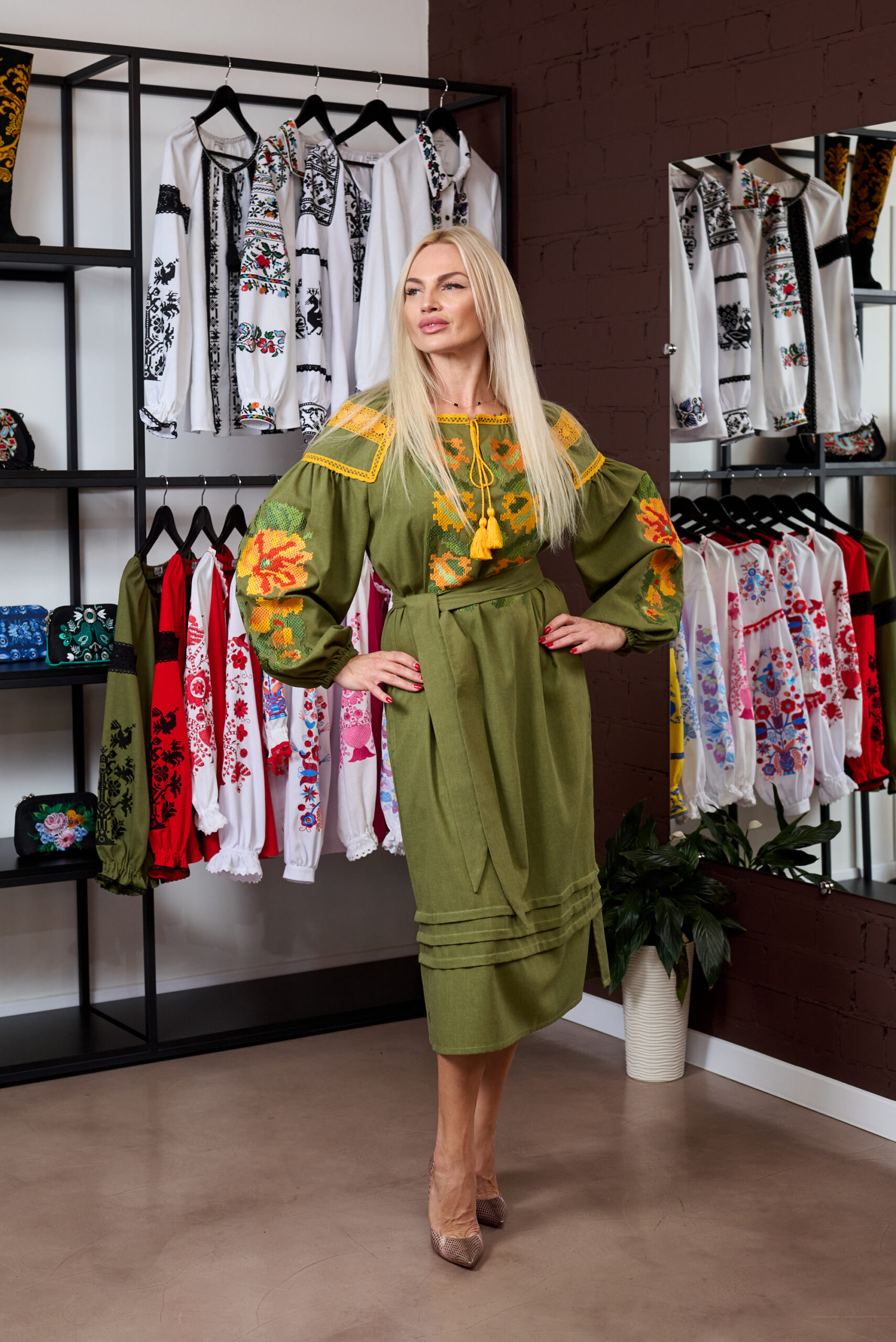 Сукня "Цвітана" хакі