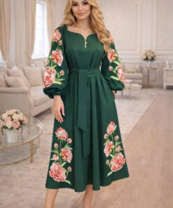 Сукня "Райський сад"  зелена